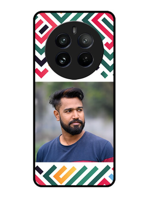 Custom Realme 12 Pro 5G Custom Metal Phone CaseColorful Maze Pattern Design