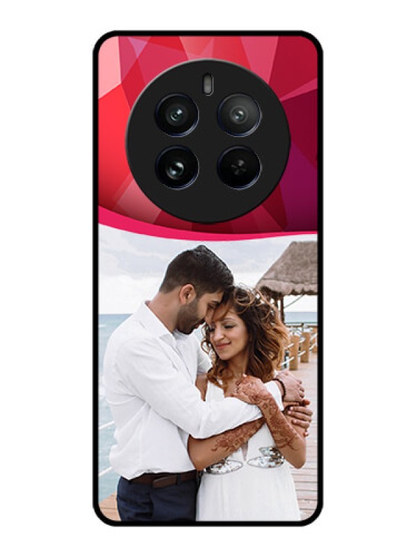 Custom Realme 12 Pro Plus 5G Custom Metal Phone Case - Red Abstract Design