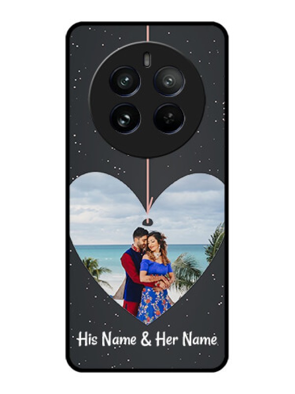 Custom Realme 12 Pro Plus 5G Custom Metal Phone Case - Hanging Heart Design