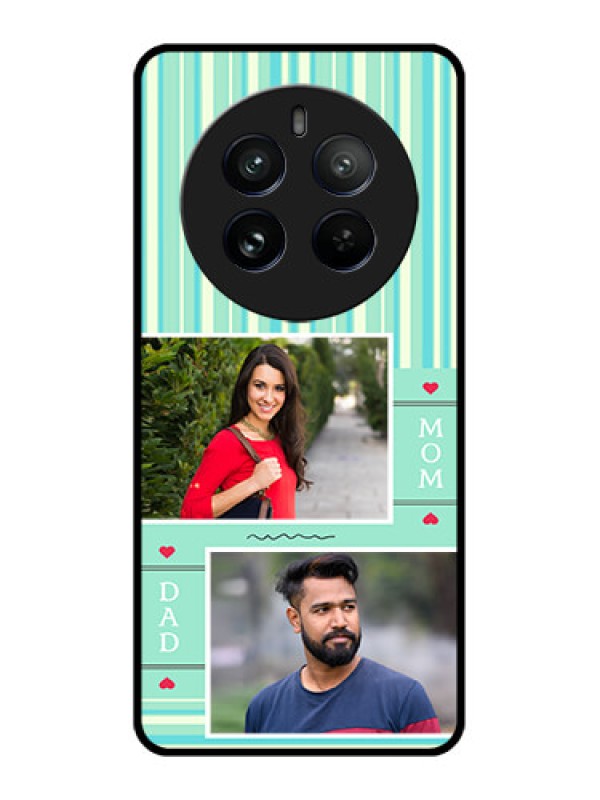 Custom Realme 12 Pro Plus 5G Custom Metal Phone Case - Mom and Dad Pic Design