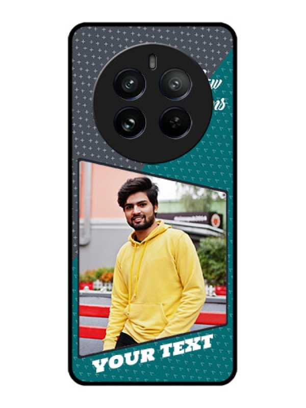 Custom Realme 12 Pro Plus 5G Custom Metal Phone Case - Background Pattern Design With Quote