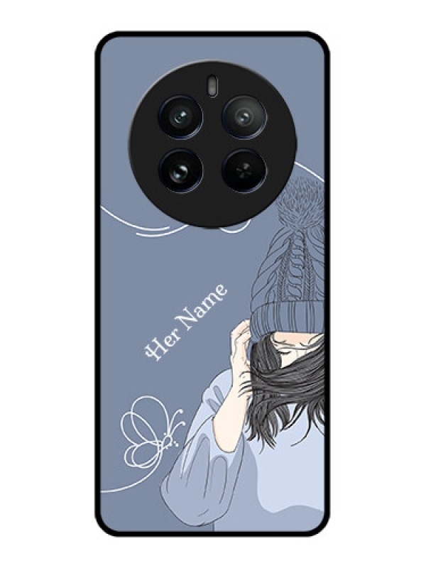 Custom Realme 12 Pro Plus 5G Custom Metal Phone Case - Girl In Winter Outfit Design
