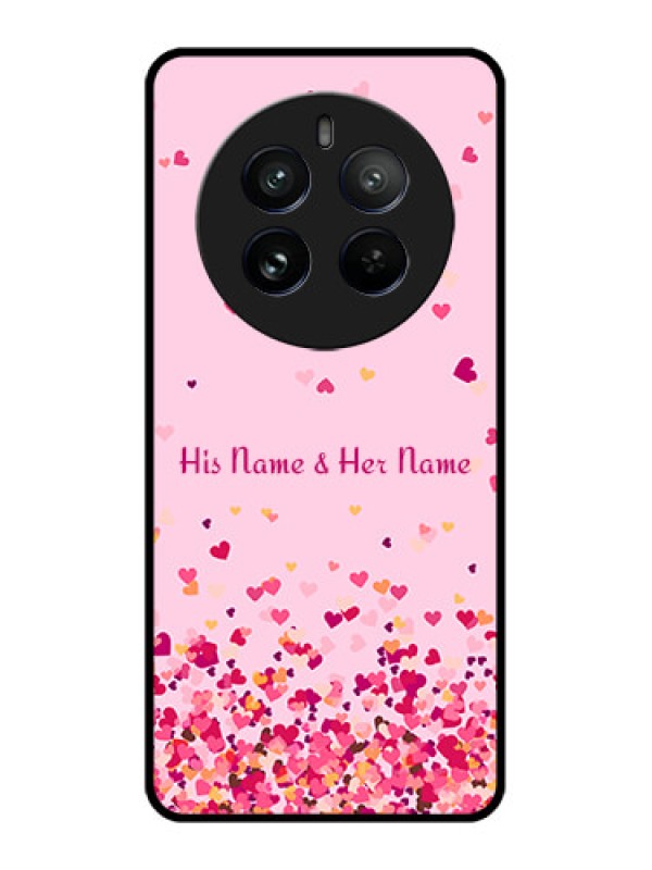 Custom Realme 12 Pro Plus 5G Custom Metal Phone Case - Floating Hearts Design