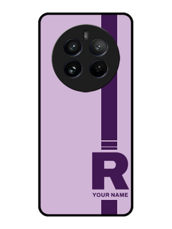 Custom Realme 12 Pro Plus 5G Custom Metal Phone Case - Simple Dual Tone Stripe With Name Design