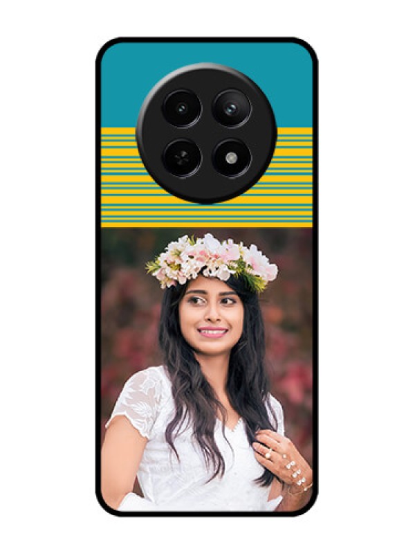 Custom Realme 12x 5G Custom Metal Phone Case - Yellow and Blue Design