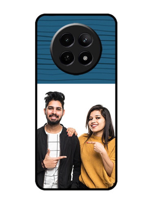 Custom Realme 12x 5G Custom Metal Phone Case - Blue Pattern Cover Design