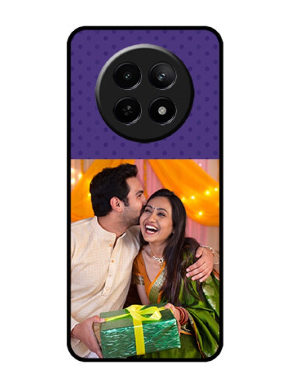 Custom Realme 12x 5G Custom Metal Phone Case - Violet Colored Pattern Design