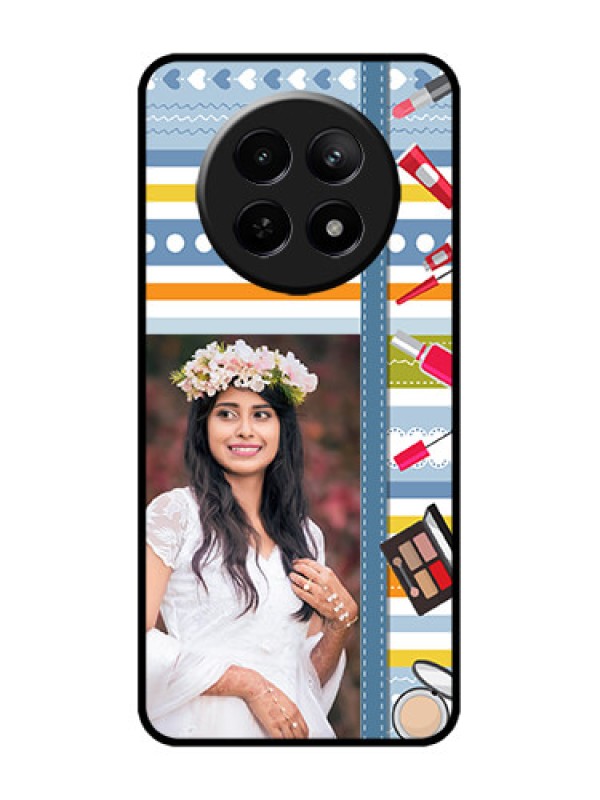 Custom Realme 12x 5G Custom Metal Phone Case - Makeup Icons Design