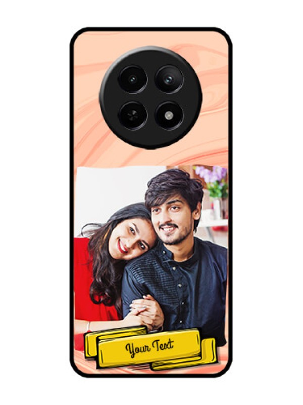 Custom Realme 12x 5G Custom Metal Phone Case - Marble Texture Design