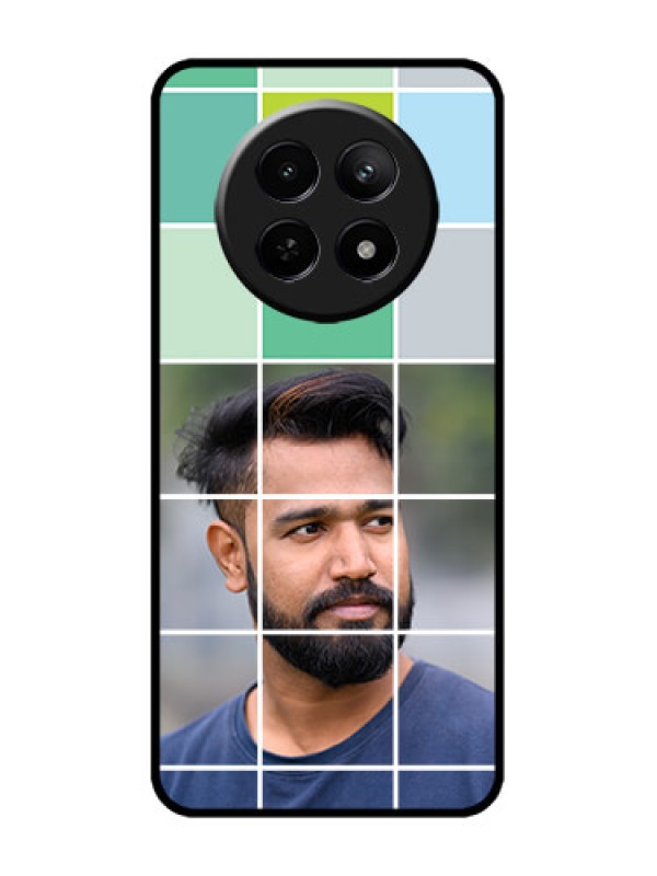 Custom Realme 12x 5G Custom Metal Phone Case - With White Box Pattern