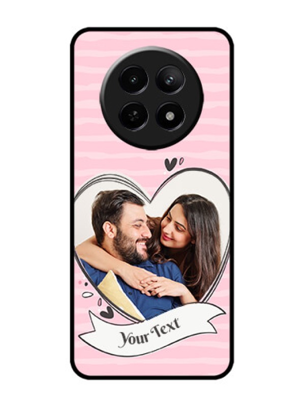 Custom Realme 12x 5G Custom Metal Phone Case - Vintage Heart Design