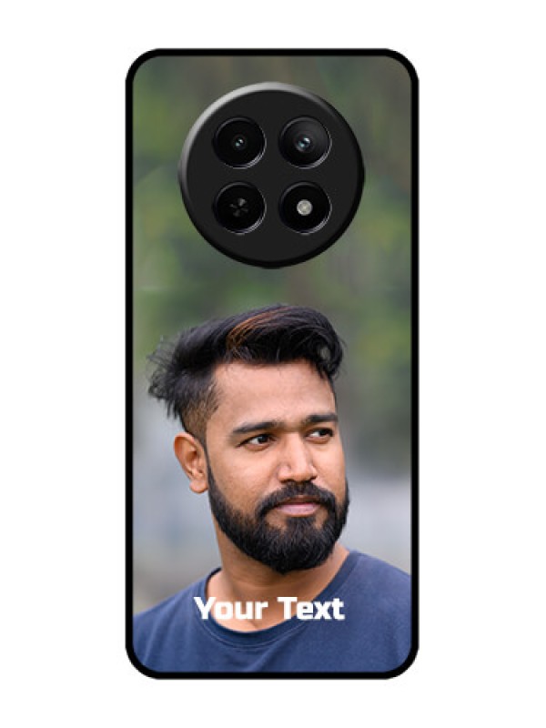 Custom Realme 12x 5G Custom Metal Phone Case - Photo With Text Design