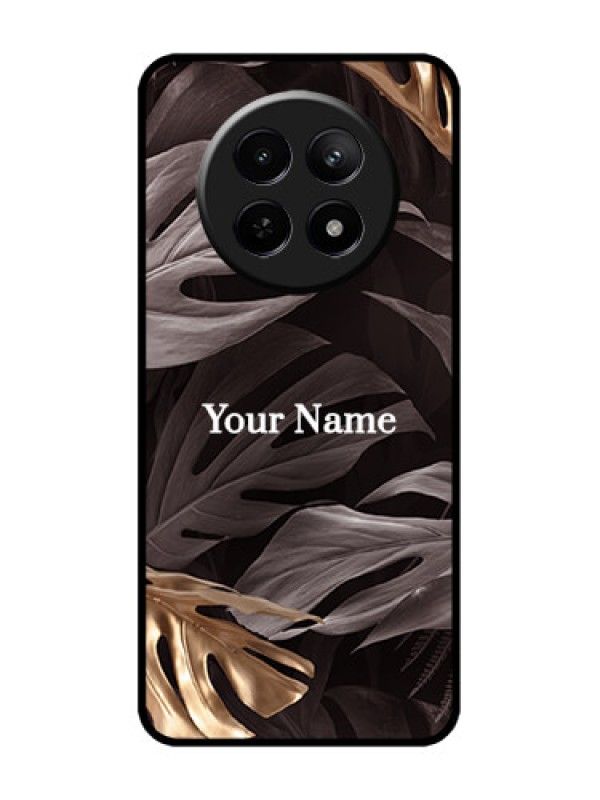 Custom Realme 12x 5G Custom Metal Phone Case - Wild Leaves Digital Paint Design