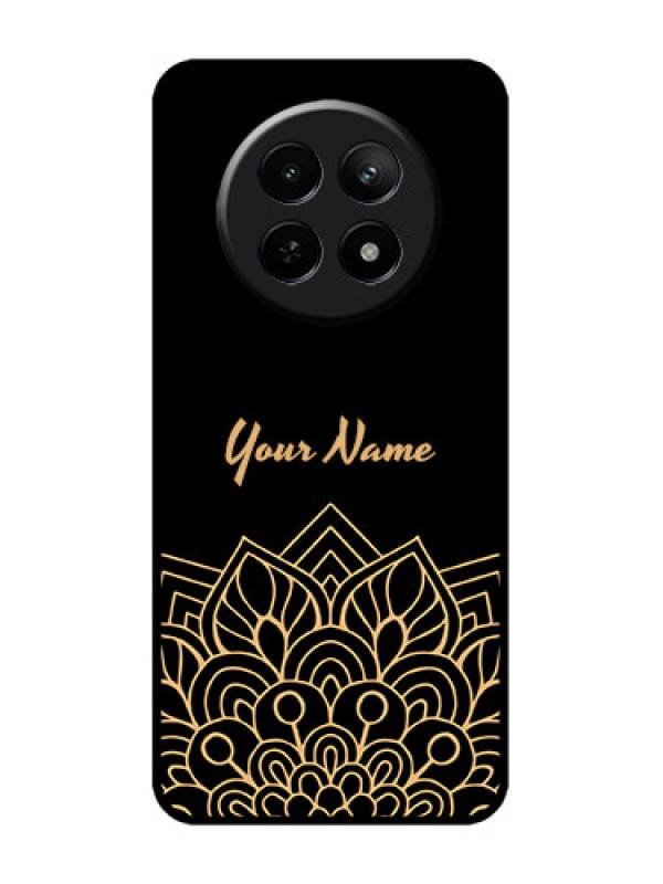 Custom Realme 12x 5G Custom Metal Phone Case - Golden Mandala Design