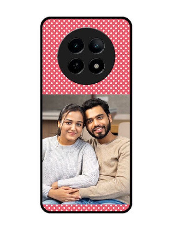 Custom Realme 13 5G Custom Metal Phone CaseWhite Dotted Design