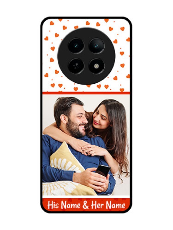 Custom Realme 13 5G Custom Metal Phone CaseOrange Love Symbol Design