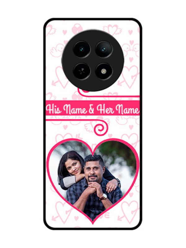 Custom Realme 13 5G Custom Metal Phone CaseHeart Shape Love Design