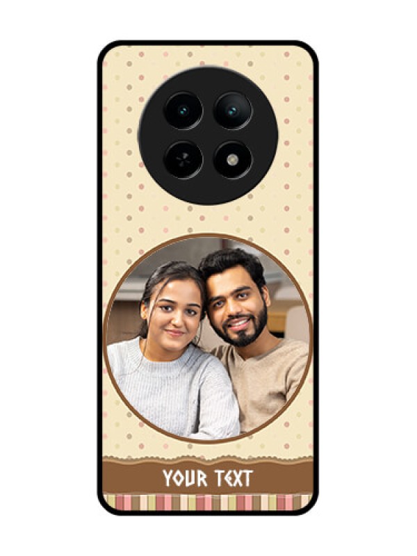 Custom Realme 13 5G Custom Metal Phone CaseBrown Dotted Mobile Case Design