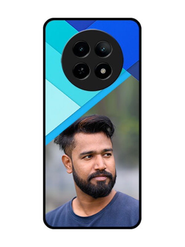 Custom Realme 13 5G Custom Metal Phone CaseBlue Pattern Design