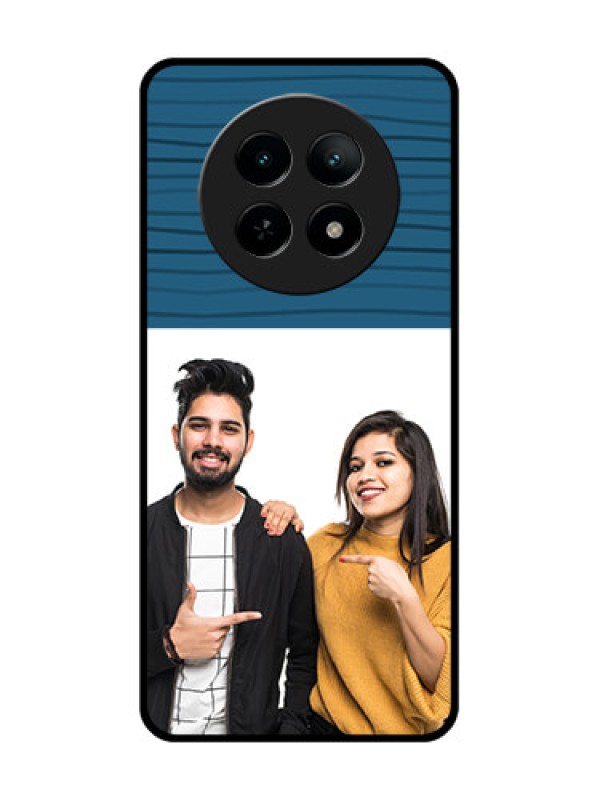 Custom Realme 13 5G Custom Metal Phone CaseBlue Pattern Cover Design