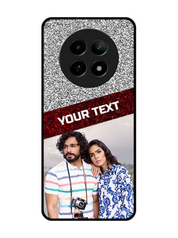 Custom Realme 13 5G Custom Metal Phone CaseImage Holder With Glitter Strip Design