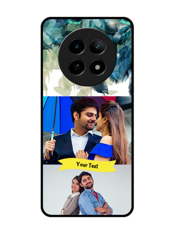 Custom Realme 13 5G Custom Metal Phone CaseImage With Boho Peacock Feather Design