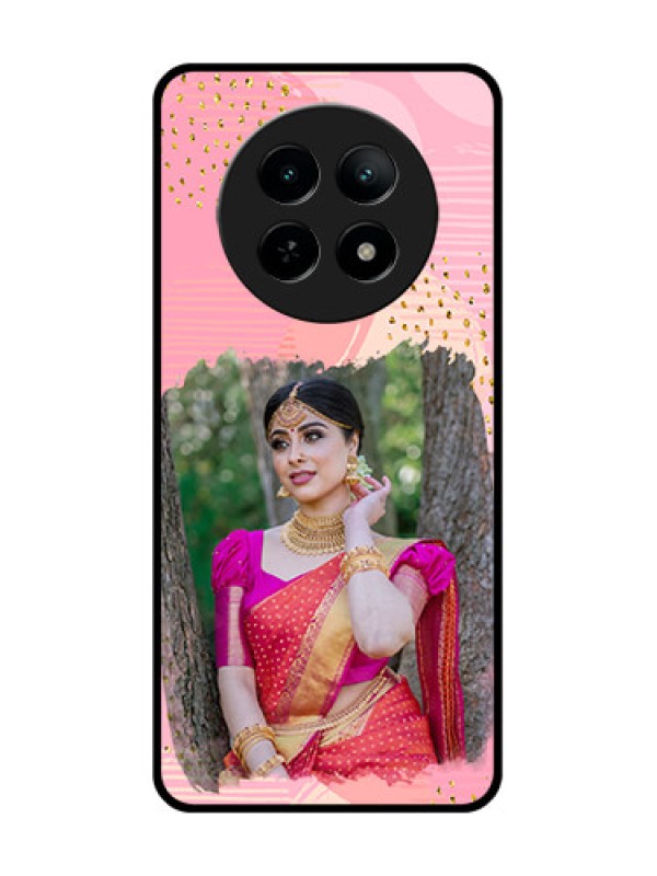 Custom Realme 13 5G Custom Metal Phone CaseGold Glitter Splash Design