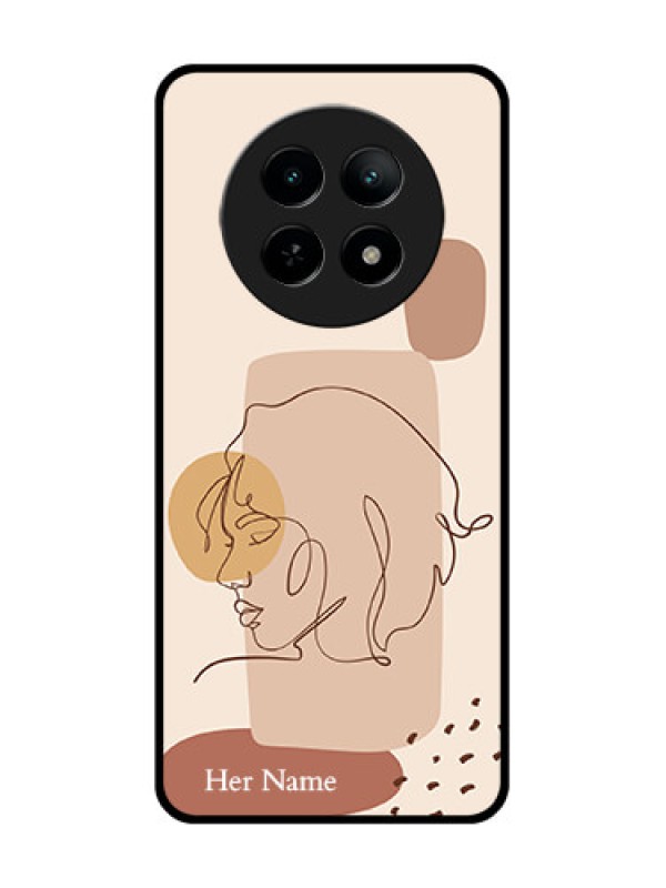 Custom Realme 13 5G Custom Metal Phone CaseCalm Woman Line Art Design