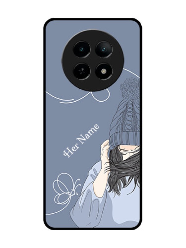 Custom Realme 13 5G Custom Metal Phone CaseGirl In Winter Outfit Design