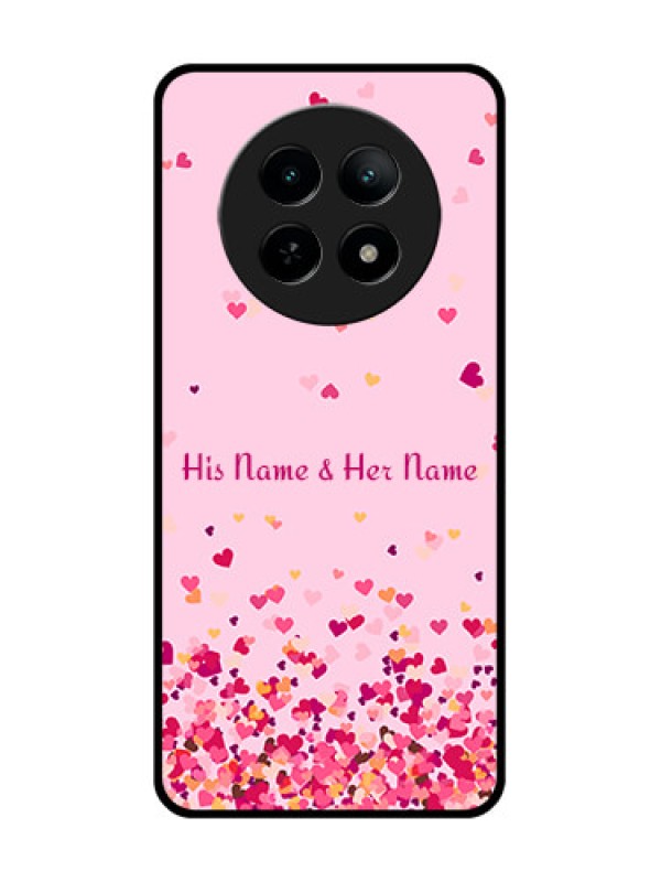 Custom Realme 13 5G Custom Metal Phone CaseFloating Hearts Design