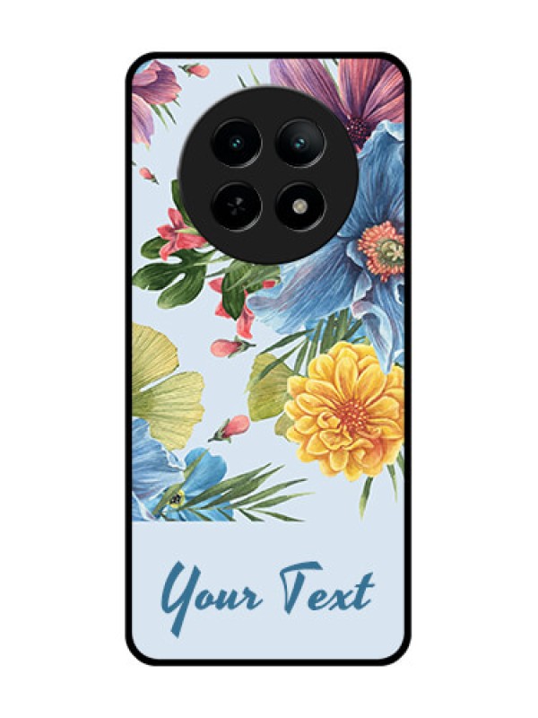 Custom Realme 13 5G Custom Metal Phone CaseStunning Watercolored Flowers Painting Design