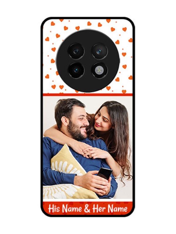 Custom Realme 13 Plus 5G Custom Metal Phone CaseOrange Love Symbol Design