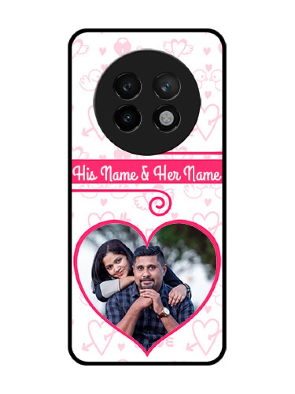 Custom Realme 13 Plus 5G Custom Metal Phone CaseHeart Shape Love Design