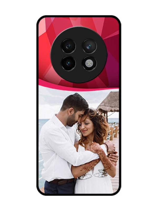 Custom Realme 13 Plus 5G Custom Metal Phone CaseRed Abstract Design