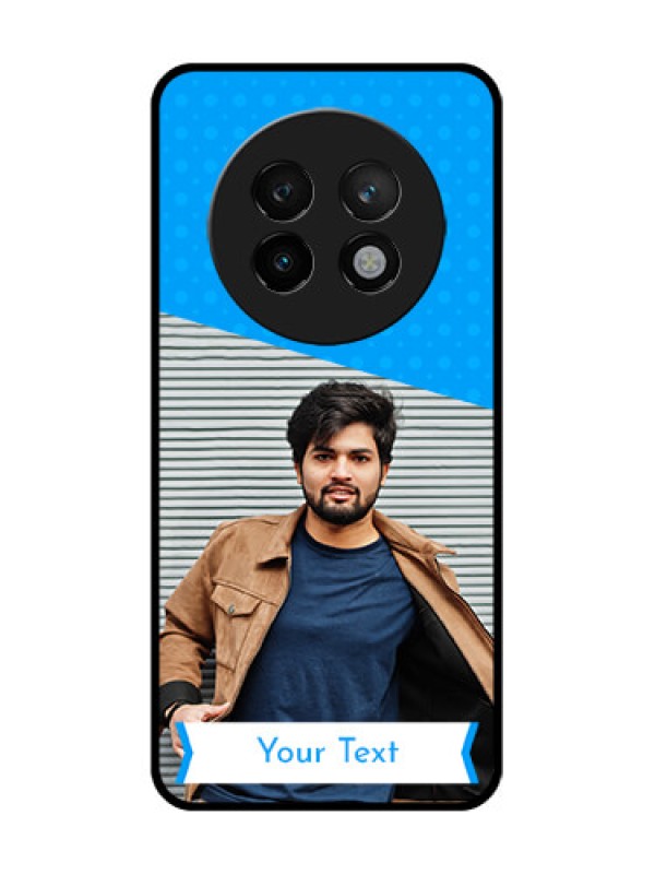 Custom Realme 13 Plus 5G Custom Metal Phone CaseSimple Blue Color Design