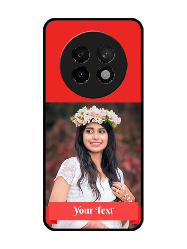 Custom Realme 13 Plus 5G Custom Metal Phone CaseSimple Red Color Design