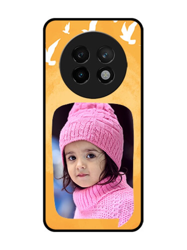 Custom Realme 13 Plus 5G Custom Metal Phone CaseWater Color Design With Bird Icons