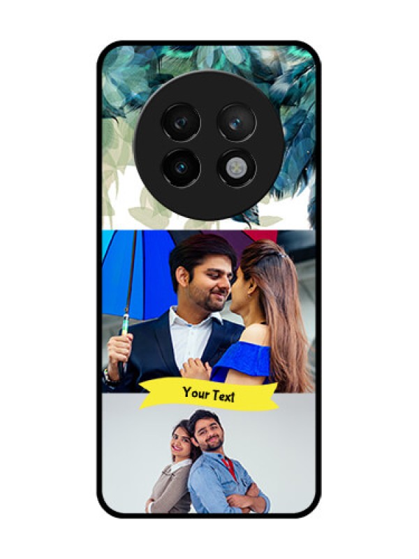 Custom Realme 13 Plus 5G Custom Metal Phone CaseImage With Boho Peacock Feather Design