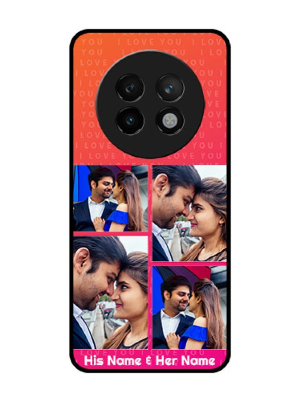 Custom Realme 13 Plus 5G Custom Metal Phone CaseI Love You Pink Design