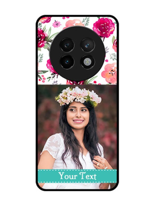 Custom Realme 13 Plus 5G Custom Metal Phone CaseWater Colors Floral Design