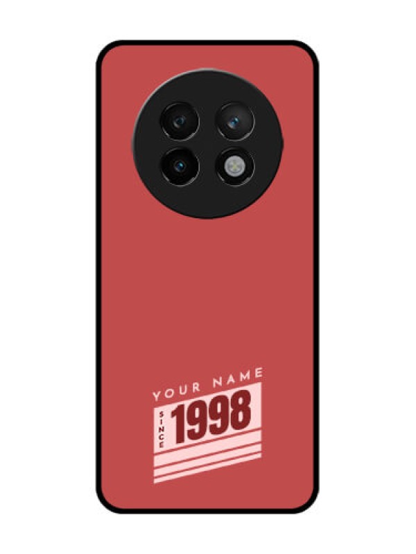 Custom Realme 13 Plus 5G Custom Metal Phone CaseRed Custom Year Of Birth Design