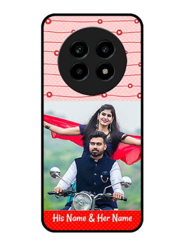 Custom Realme 13 Pro 5G Custom Metal Phone CaseRed Pattern Case Design