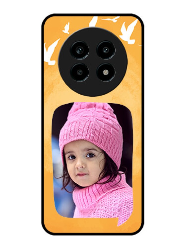 Custom Realme 13 Pro 5G Custom Metal Phone CaseWater Color Design With Bird Icons