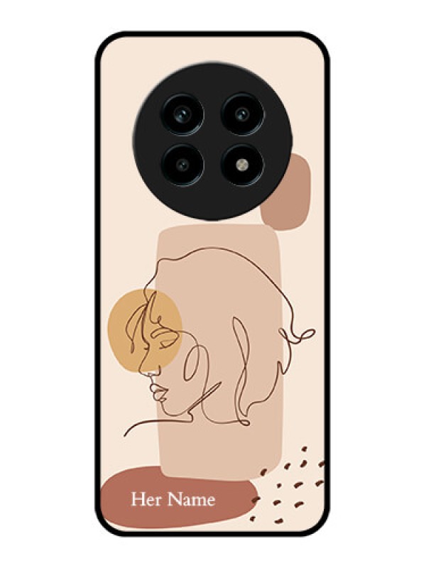 Custom Realme 13 Pro 5G Custom Metal Phone CaseCalm Woman Line Art Design