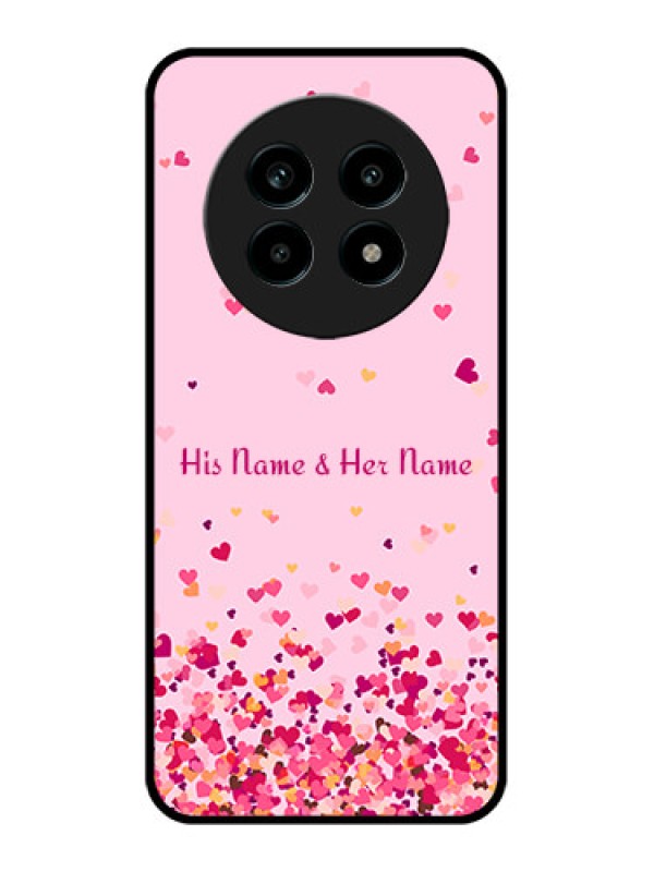 Custom Realme 13 Pro 5G Custom Metal Phone CaseFloating Hearts Design