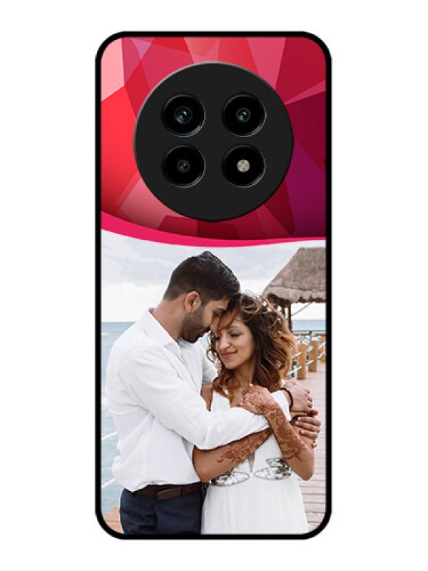 Custom Realme 13 Pro Plus 5G Custom Metal Phone Case - Red Abstract Design