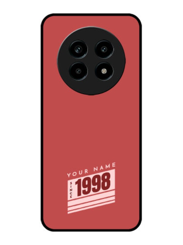 Custom Realme 13 Pro Plus 5G Custom Metal Phone Case - Red Custom Year Of Birth Design