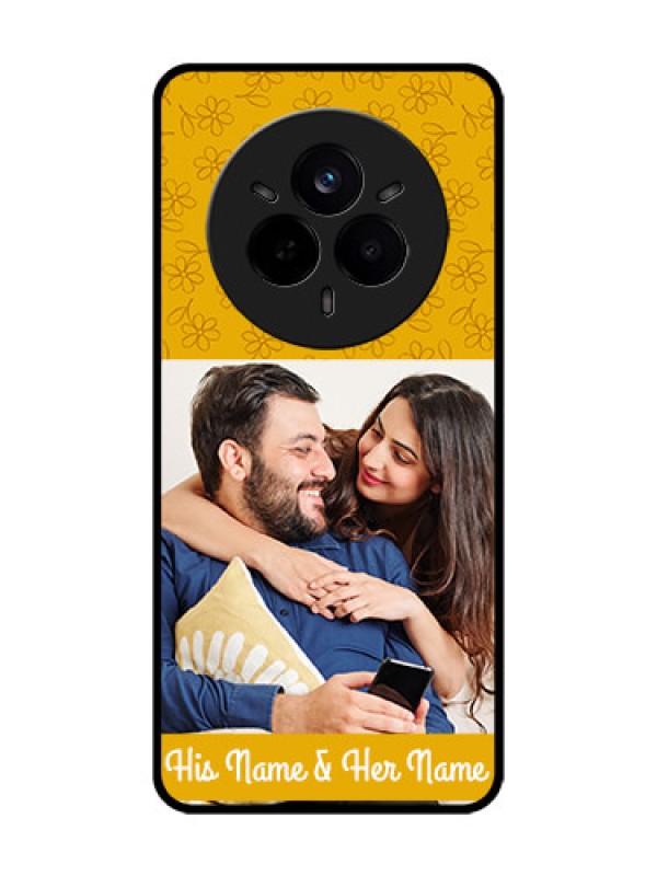 Custom Realme 14 Pro 5G Custom Metal Phone Case - Yellow Floral Design