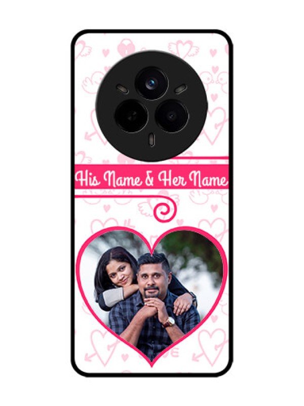 Custom Realme 14 Pro 5G Custom Metal Phone Case - Heart Shape Love Design