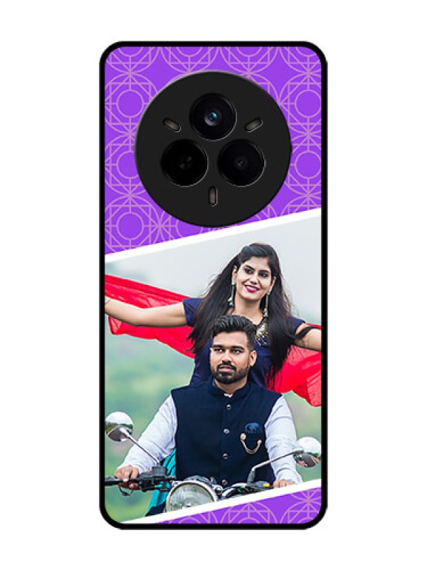 Custom Realme 14 Pro 5G Custom Metal Phone Case - Violet Color Pattern Design